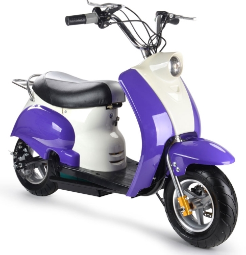2016 Btu MotoTec 24v Purple Electric Moped Scooter