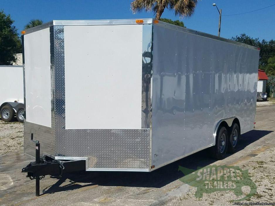 ENCLOSED Trailer 8.5 x 20' with Two 5,200 lbs. Axles and Drings for sale
