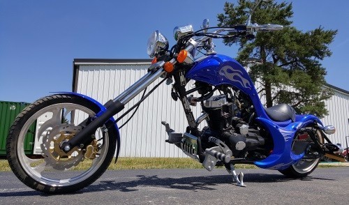2016 Gsi Blue 250cc Limited Edition Chopper Motorcycle Motorbike