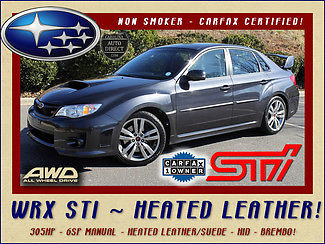 Subaru : Impreza WRX STI AWD - ONE OWNER 305 hp heated leather suede brembo brakes hid cobb cold air intake non smoker