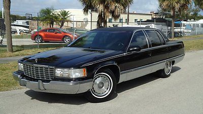 Cadillac : Brougham FLEETWOOD BROUGHAM ALL BLACK  1995 cadillac fleetwood brougham 57 k act miles all black new tires mint
