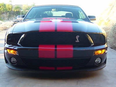 Shelby : Shelby GT 500 2008 ford mustang shelby gt 500 black red stripe pack convertible 1 131