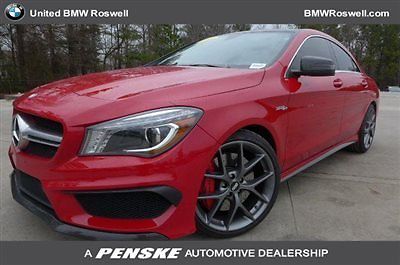 Mercedes-Benz : CL-Class 4dr Coupe CLA45 AMG 4MATIC 4 dr coupe cla 45 amg 4 matic cla class low miles automatic gasoline 2.0 l 4 cyl red