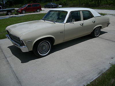 Chevrolet : Nova TAN 1971 nova 4 door original title one owner 77 167 original miles