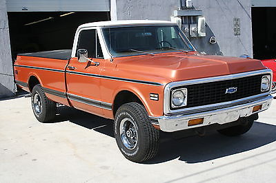 Chevrolet : C-10 Long Bed 4x4 1971 chevy c 10 long bed pick up truck 4 x 4 factory a c tilt wheel tow package