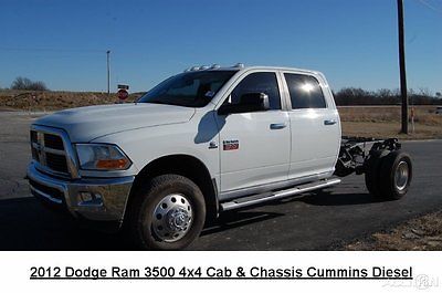 Ram : 3500 SLT 12 dodge ram 3500 4 x 4 crew cab chassis dually 6.7 l cummins diesel 4 wd used slt