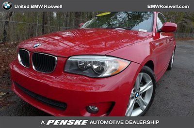 BMW : 1-Series 128i 128 i 1 series low miles 2 dr coupe manual gasoline 3.0 l straight 6 cyl crimson r