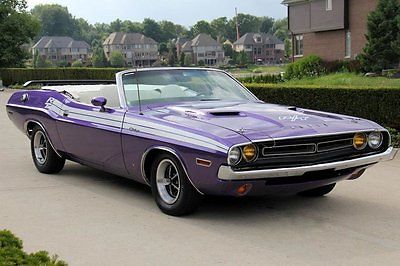 Dodge : Challenger Convertible Plum Crazy! Fully Restored Drop Top Challenger! Gorgeous White Leather Interior!