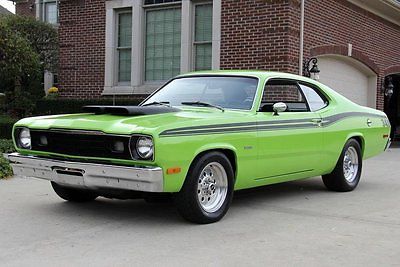 Plymouth : Duster 1973 plymouth duster sublime green wow 340 4 speed rare