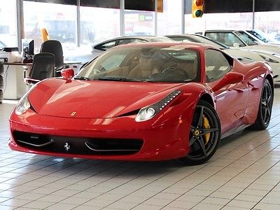 Ferrari : 458 Coupe Factory Warranty Until 07/26/2015 Factory Warranty Carfax Certified Books Keys Tools Service Records Financing