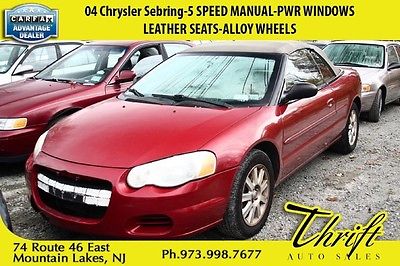 Chrysler : Sebring GTC 04 chrysler sebring 5 speed manual pwr windows leather seats alloy wheels