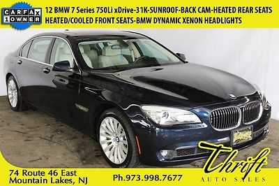 BMW : 7-Series 750Li xDrive 12 bmw 7 series 750 li xdrive 31 k sunroof back cam heated cooled front seats