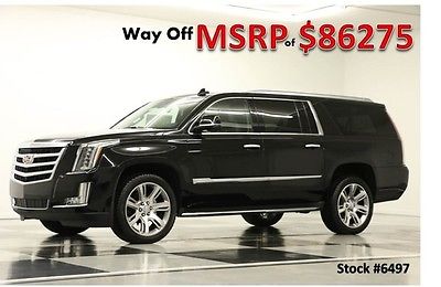 Cadillac : Escalade MSRP$86275 AWD NAVIGATION DVD LEATHER BLACK NEW NAV HEATED COOLED NAVI LUXURY REAR CAMERA PARK ASSIST BLUETOOTH SUNROOF
