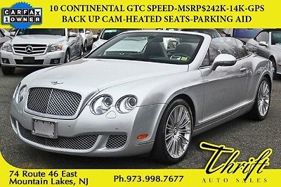 Bentley : Continental GT Speed 10 continental gtc speed msrp 242 k 14 k gps back up cam heated seats parking aid