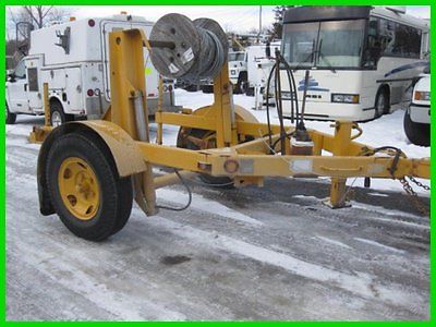1975 Baker Cable Reel Trailer Model 7253 Yellow Used
