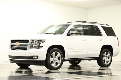 Chevrolet : Tahoe 4X4 NAV DVD SUNROOF LEATHER USED WHITE 4WD LTZ NAVIGATION HEATED COOLED SUMMIT REAR CAMERA 22 WHEELS COCOA DUNE LIKE NEW