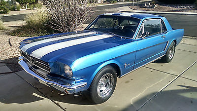 Ford : Mustang Base 1965 ford mustang blue white stripes lots of new parts no rust ever