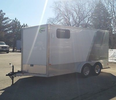 14' Neo Enclosed 2 Motorcycle Trailer - ALL ALUMINUM