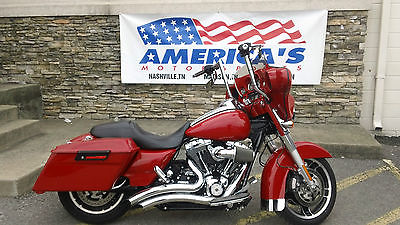 Harley-Davidson : Touring 2011 harley davidson flhx street glide 103 custom bars red low miles more look