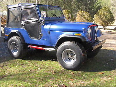 Jeep : CJ blue jeep 1976 Cj5