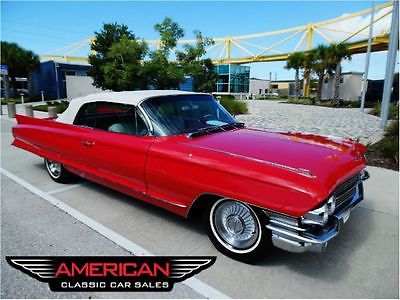 Cadillac : Eldorado Convertible Stunning Red 62 Caddy Convertible Restored to Use as Daily Driver. Excellent Car