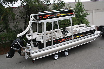 Special---New triple tube 24 ft pontoon boat with slide- hpp tubes