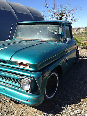 Chevrolet : C-10 As seen in pictures 1966 chevy c 10 pickup stepside shortbed project truck 327 engine starts