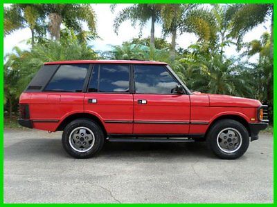 Land Rover : Range Rover COUNTY AWD SUV RED OVER TAN 1992 land rover range rover county 3.9 l v 8 4 wd 4 x 4 automatic red tan