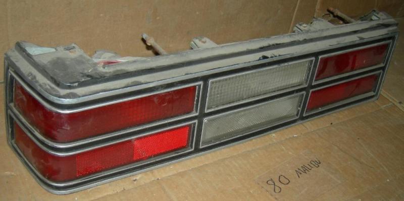 1980 CHEVY MALIBU TAIL LIGHT OR LAMP ASSEMBLY, USED