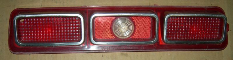 1967 LEMANS TAIL LIGHT OR LAMP LENS, RIGHT SIDE, USED