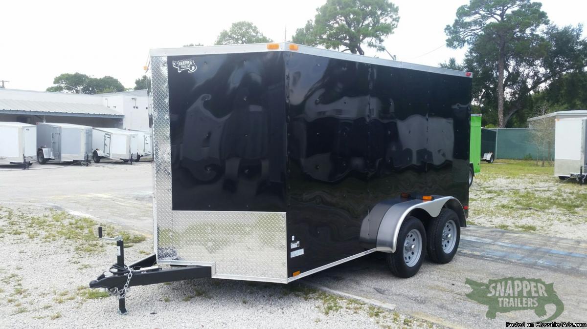 Trailer with Double 3.5K Axles for SALE!  7' x 12 New Black