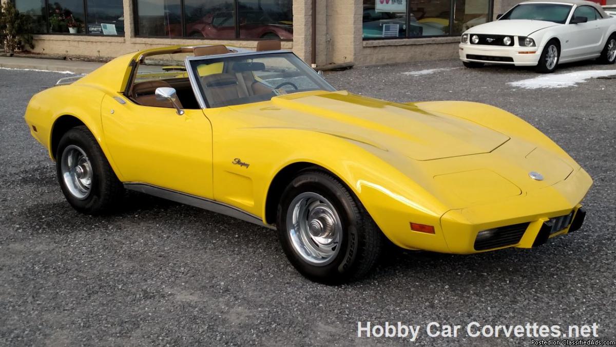 1975 Yellow Corvette For Sale