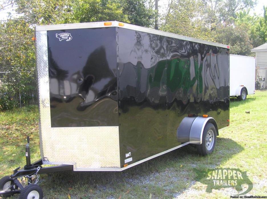 6 ft. x14 Black Exterior Enclosed Trailer with Additional 3