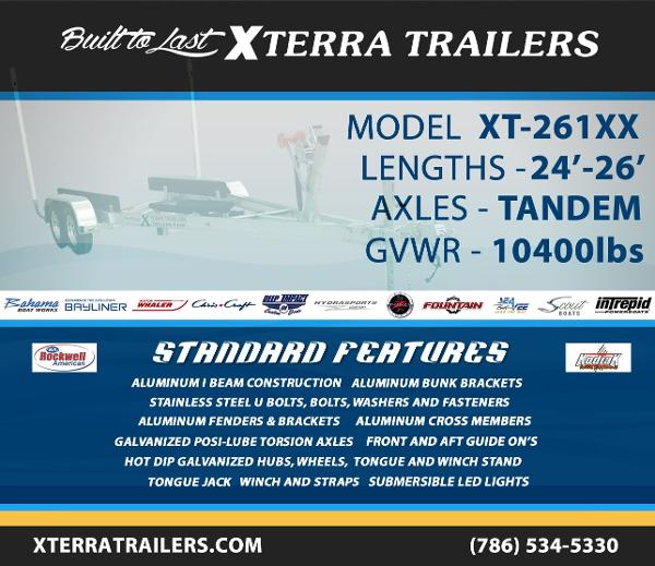 2017 XTERRA Trailers Boat Trailer Model XT-261XX