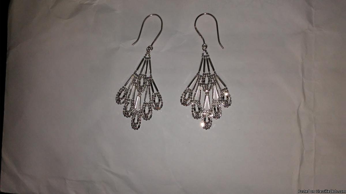 Sterling silver earrings, 2