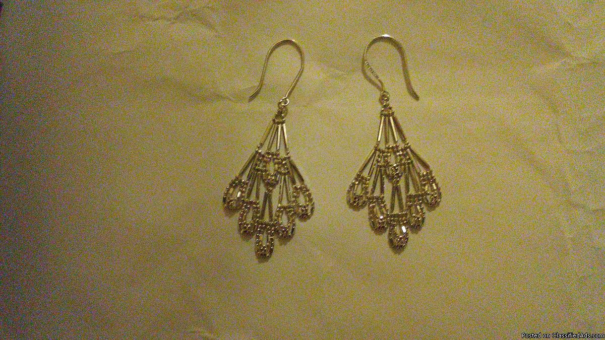 Sterling silver earrings, 1