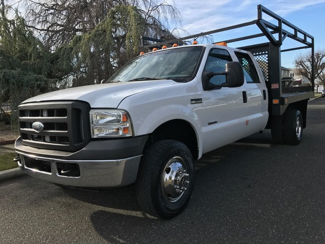 2006 Ford F-350 Dually Crewcab Flatbed 4x4 Turbo Diesel  Cab Chassis