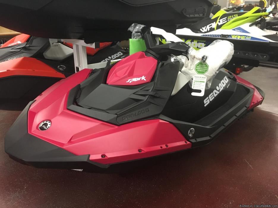 SALE! NEW 2015 Sea-Doo Spark 2up 900 IBR / Conv in RARE BUBBLEGUM PINK - $5999...