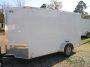 6x12 Enclosed Cargo Trailer White W/V-Nose W/Rear ramp and Side Door also +12...
