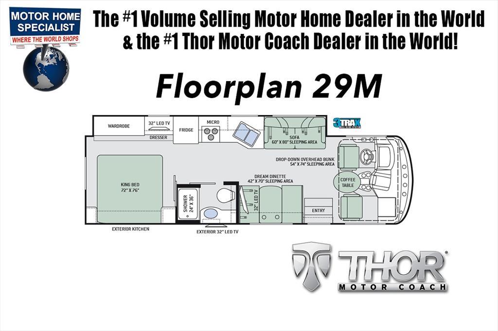 2018 Thor Motor Coach Hurricane 29M RV for Sale at MHSRV W/Dual A/C, 5.5 Gen,