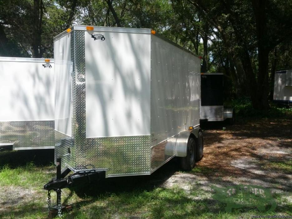 Brand NEW 6x12 White EXT. Trailer with Xtra 1 ft Height -NEW TRAILER!