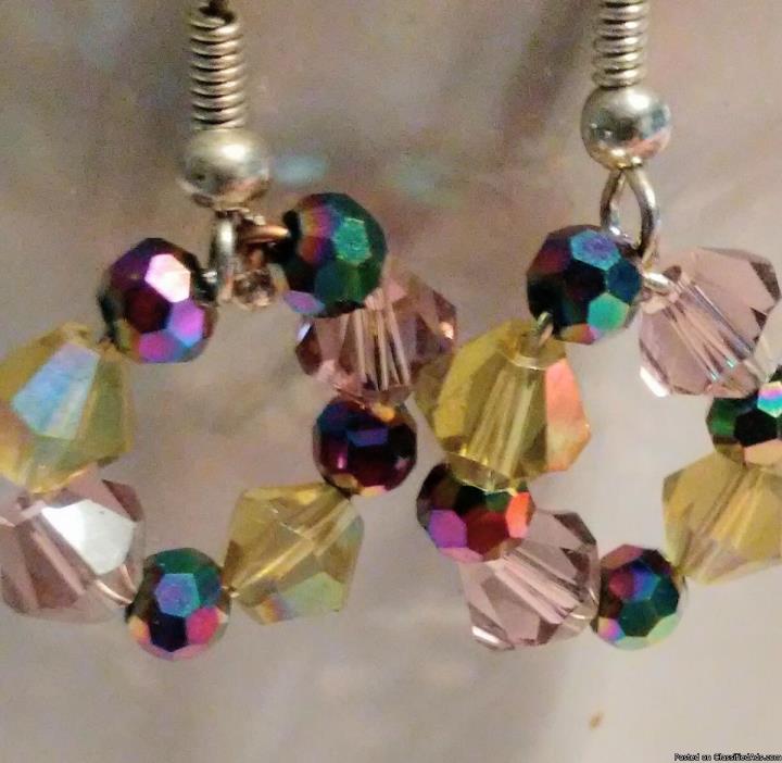 homemade Swarovski crystal earrings, 0