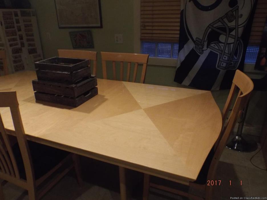Modern Dining Table and Five Chairs, 2