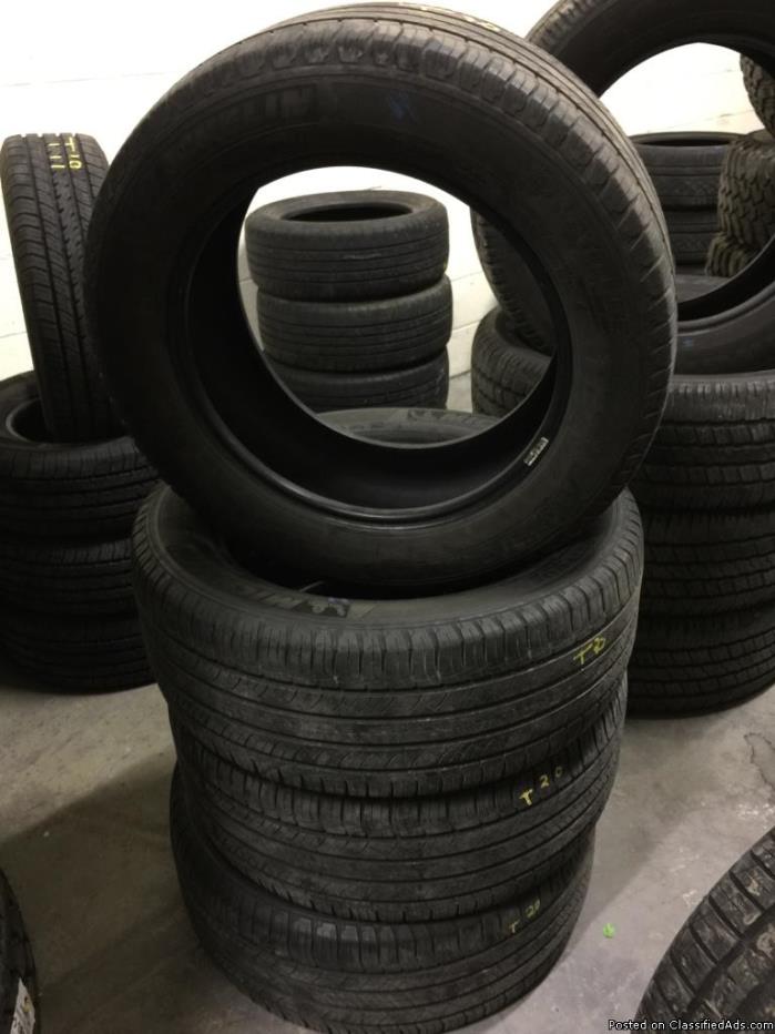 SET OF 4 MICHELIN LATITUDE TOURRING HP used tires - 255/55R18, 0