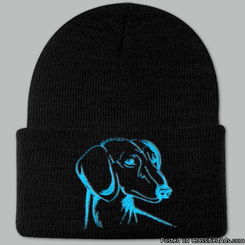 Embroidered Dog Breed Knit Hats, 1