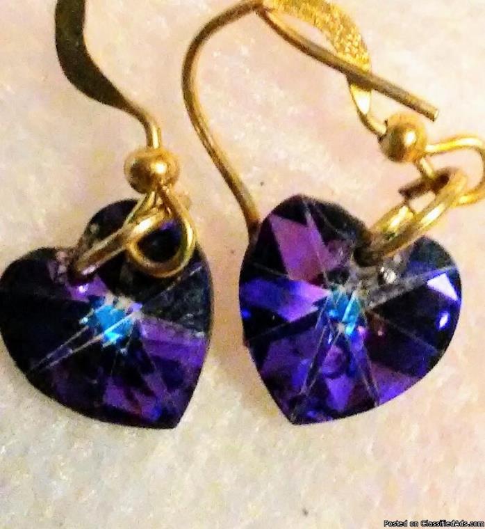 homemade Swarovski crystal earrings, 4
