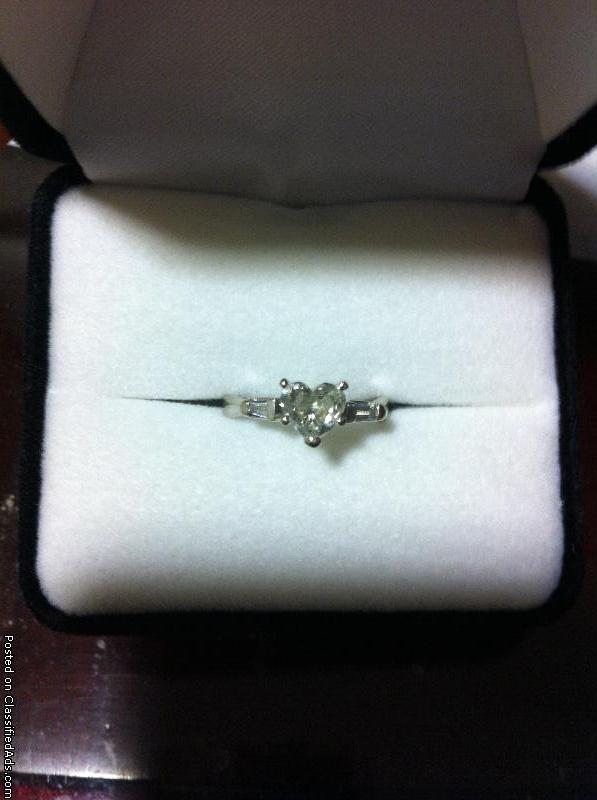 Beautiful Heart Shaped Diamond Engagement Ring, 1