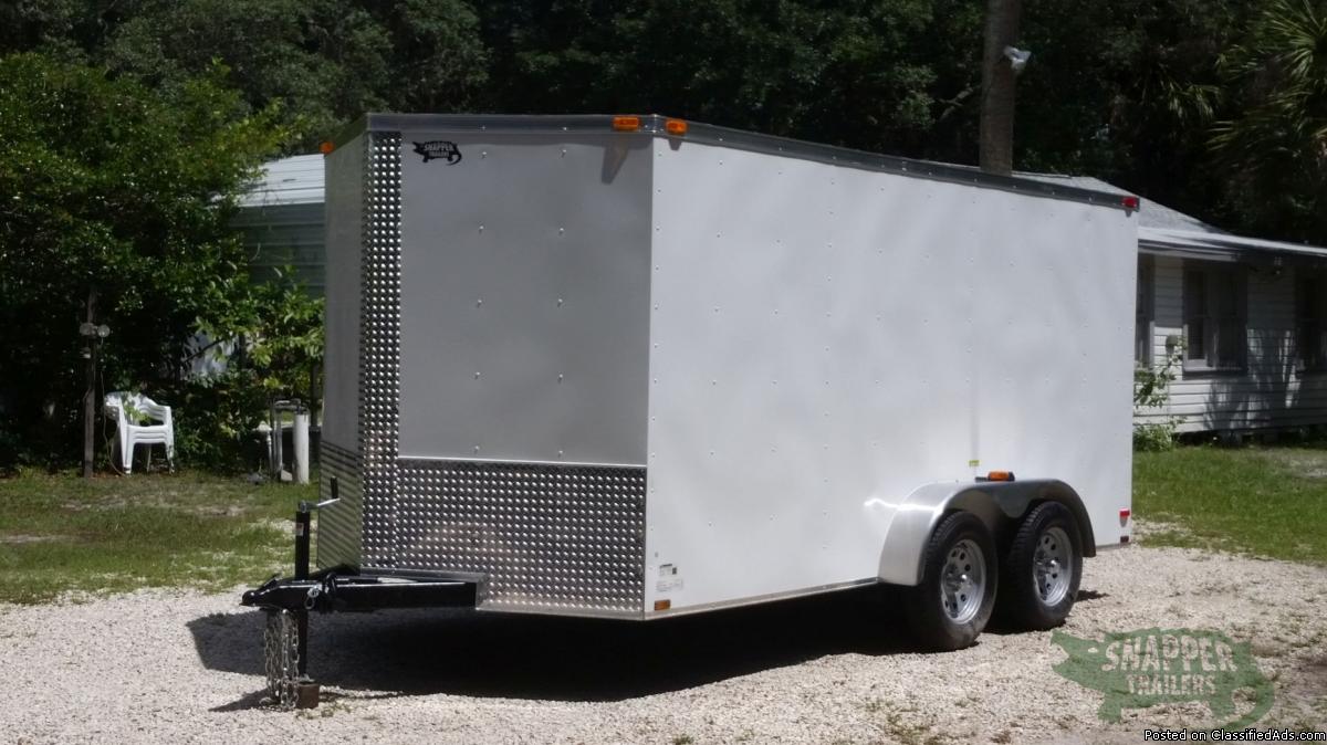 Cargo Trailer w/Tandem 3.5K Axles and Xtra 3 in Height - NEW 7 ftx14