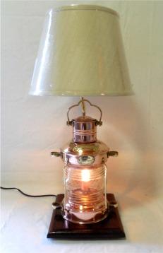 Copper Anchor Lantern Table Lamp, 0