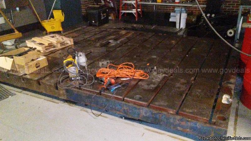 Two Baycast T-Slotted floor plates, 0